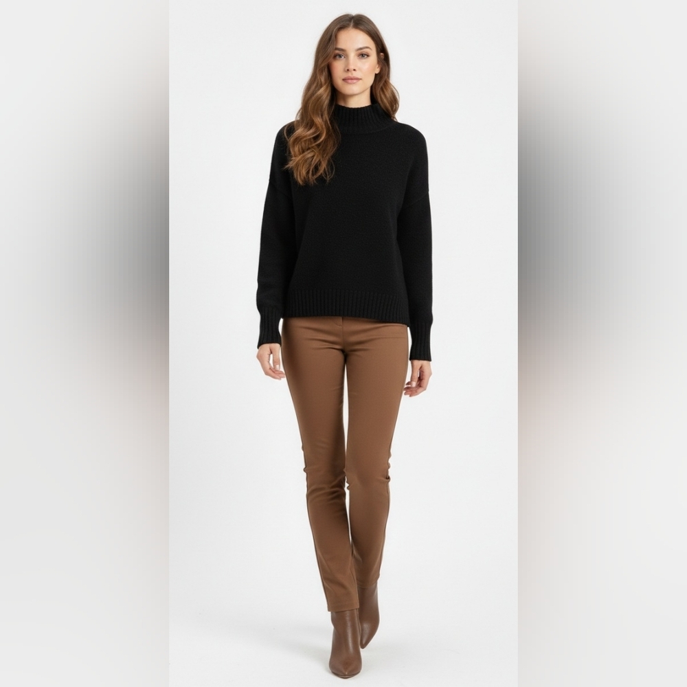 Free People Like New  Afterglow Mock Neck Women's Sweater - Jet Black  SP - Picture 6 of 13